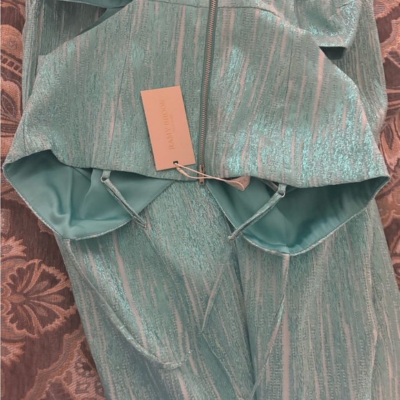 NWT - Ramy Brook Metallic Blue Jumpsuit - Size 6 - Picture 12 of 16